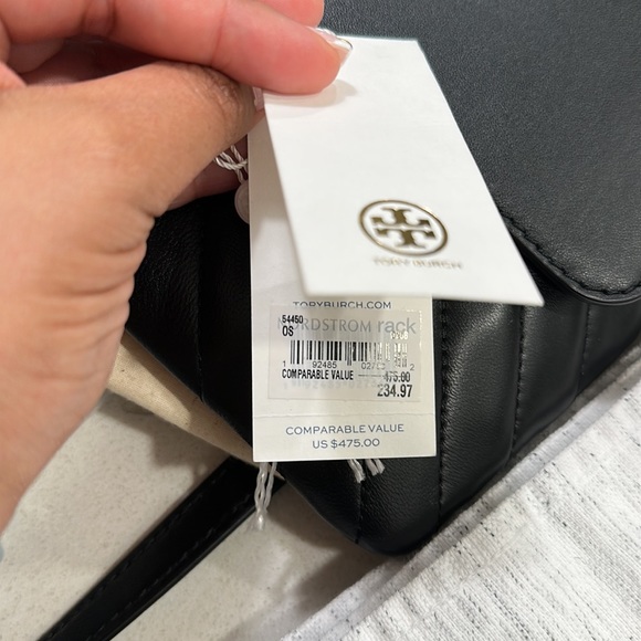 TORY BURCH Alexa Clutch (Black) w/ Gold Chain Strap - Picture 7 of 7